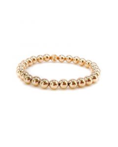 Non-Tarnishing Gold filled, 7mm Gold Ball Stretch Bracelet