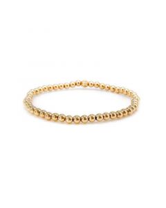 Non-Tarnishing Gold filled, 4mm Gold Ball Stretch Bracelet