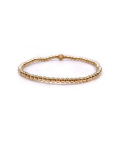 Non-Tarnishing Gold filled, 3mm Gold Ball Stretch Bracelet