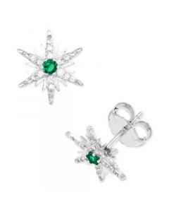 Cubic Zirconia Star Stud Earrings