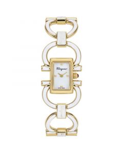 Salvatore Ferragmo Women's Double Gancini Mini Gold Ion-Plated Stainless Steel Bracelet Watch 14x21mm