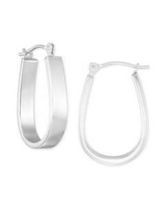 Polished Pear Shape Hoop Earrings in 14k Gold