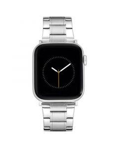 Men's Silver-Tone Polished and Brushed Stainless Steel Link Band with Lugs for 42mm, 44mm, 45mm, Ultra 49mm Apple Watch