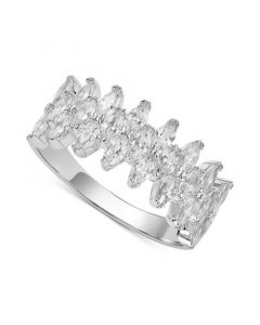 Cubic Zirconia Marquise Cluster Ring in Sterling Silver, Created for Macy's