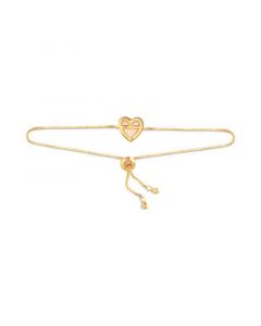 Mother of Pearl & Cubic Zirconia Heart Halo Bolo Bracelet in 18k Gold-Plated Sterling Silver, Created for Macy's