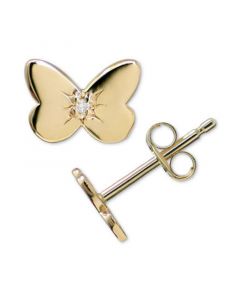 Jac+Jo by Anzie Diamond Accent Butterfly Star Stud Earrings in 14k Gold