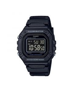 Men's Digital Black Resin Watch 43.2mm, W218H-1BV