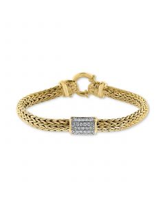 EFFY® Diamond Cluster Bracelet (3/8 ct. t.w.) in 14k Gold-Plated Sterling Silver