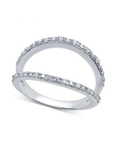 Diamond Split Ring (1/6 ct. t.w.) in Sterling Silver