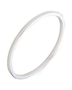 Logo Bangle Bracelet in Sterling Silver