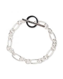 Open Link Logo Toggle Bracelet in Sterling Silver