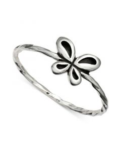 Butterfly Oxidized Twist Band Ring in Sterling Silver, Created for Macy's