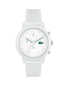 Men's L 12.12. Chrono White Silicone Strap Watch 43mm