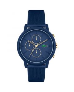 Men's L 12.12. Chrono Blue Silicone Strap Watch 43mm