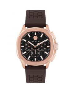 Men's Chronograph Spectre Brown Silicone Strap Watch 44mm