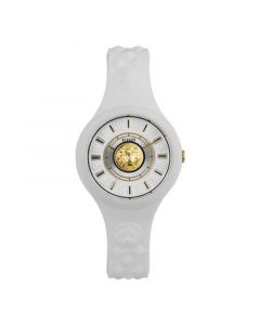 Women's 3 Hand Quartz Fire Island White Silicone Watch, 39mm