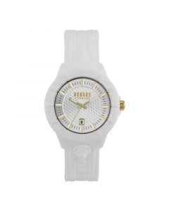 Men's 3 Hand Date Quartz Tokyo White Silicone Watch, 43mm