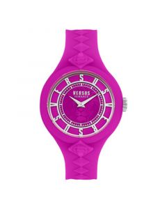 Women's 2 Hand Quartz Fire Island Pink Silicone Watch, 39mm