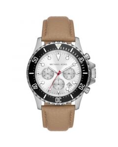 Men's Everest Quartz Chronograph Camel Leather Watch 45mm