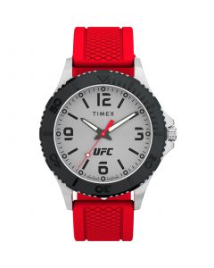 UFC Men's Quartz Gamer Silicone Red Watch, 42mm