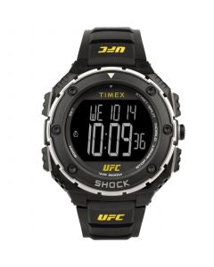 UFC Men's Quartz Shock Resin Black Oversize Watch, 50mm