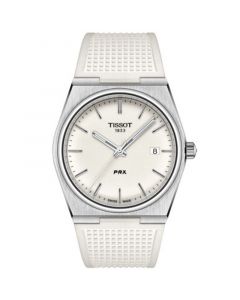 Men's Swiss Automatic PRX White Rubber Strap Watch 40mm