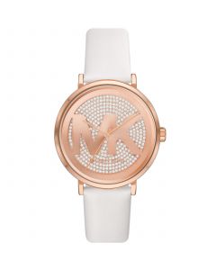 Women's Addyson Quartz Three-Hand White Leather Watch 40mm