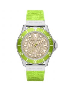 Women's Everest Quartz Three-Hand Lime Green Silicone Watch 43mm