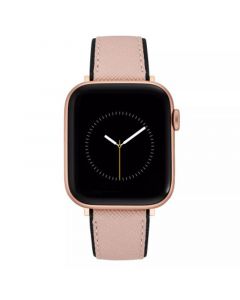 Women's Faux Leather Strap with Stainless Steel Adaptors Compatible with 42mm, 44mm, 45mm Ultra 49mm Apple Watch