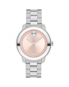 Women's Bold Verso Swiss Quartz Silver-Tone Stainless Steel Watch 38mm