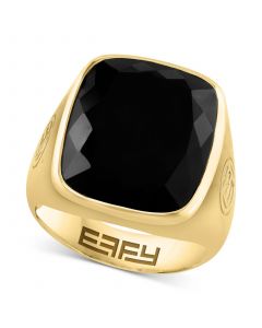 EFFY® Men's Onyx Statement Ring in 14k Gold-Plated Sterling Silver