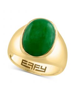 EFFY® Men's Dyed Jade Ring in 14k Gold-Plated Sterling Silver