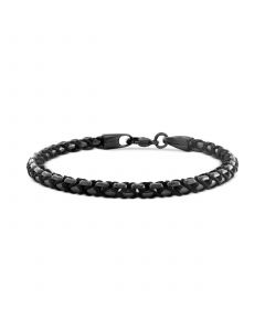 EFFY® Men's Hematite Woven Nylon Cord Bracelet in Black PVD-Plated Sterling Silver