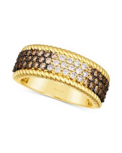 Chocolate Ombré Diamond Band (7/8 ct. t.w.) in 14k Gold