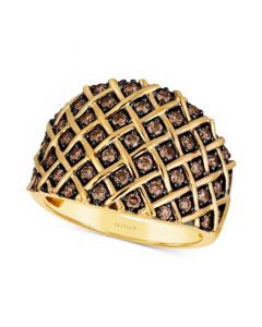 Chocolatier® Chocolate Diamond Lattice Statement Ring (3/4 ct. t.w.) in 14k Gold