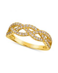 Nude Diamond Braided Ring (1/2 ct. t.w.) in 14k Gold