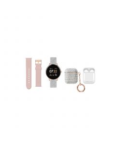 Unisex Silver Interchangeable Strap Smartwatch 43.2mm Gift Set