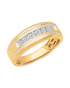 Men's Diamond Channel-Set Band (1/3 ct. t.w.) in 10k Gold