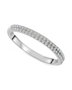 Diamond Double Row Band (1/4 ct. t.w.) in Platinum