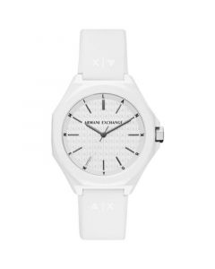 Men's Three-Hand Quartz White Silicone Watch 40mm