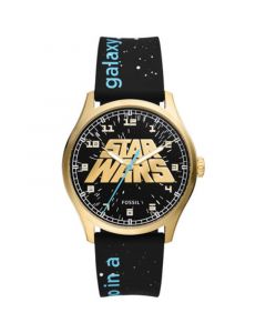 Unisex Special Edition Star Wars Three-Hand Black Silicone Watch, 42mm