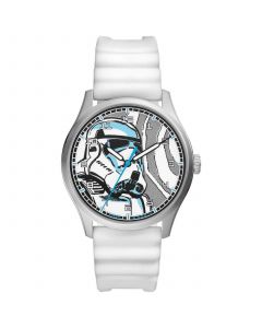 Unisex Special Edition Star Wars Stormtrooper Three-Hand White Silicone Strap Watch, 42mm