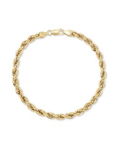 Men's Cashmere Rope Link Bracelet in 10k Gold