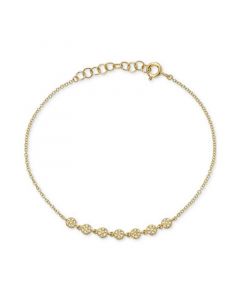 Diamond Mini Disc Link Bracelet (1/10 ct. t.w.) in 14k Gold