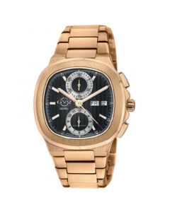 Men's Potente Chronograph Swiss Automatic Rose Stainless Steel Watch 40mm