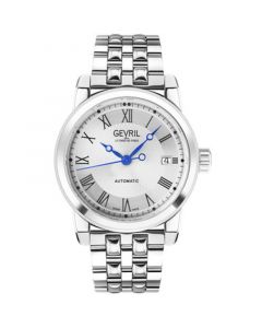 Men's Madison Swiss Automatic Silver-Tone Stainless Steel Watch 39mm