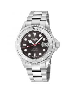 Men's Wall Street Swiss Automatic Silver-Tone Stainless Steel Watch 39mm