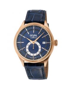 Men's Empire Swiss Automatic Blue Leather Watch 40mm