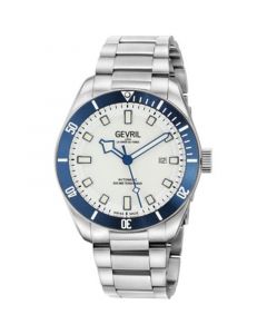 Men's Yorkville Swiss Automatic Silver-Tone Stainless Steel Watch 43mm