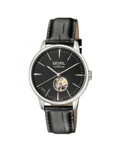 Men's Mulberry Swiss Automatic Black Leather Watch 42mm